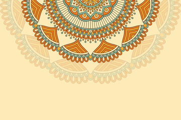 Colorful background with mandala template