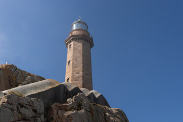 Cape Vilan lighthouse in Camari&ntilde;as, Galicia, Spain