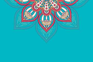 Fototapeta premium Colorful background with mandala template