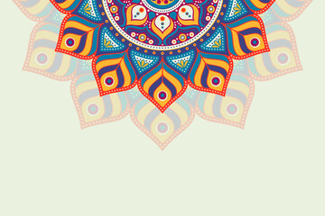 Colorful background with mandala template