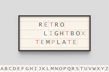 light box with characters on gray back