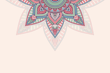 Colorful background with mandala template