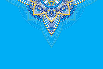 Colorful background with mandala template