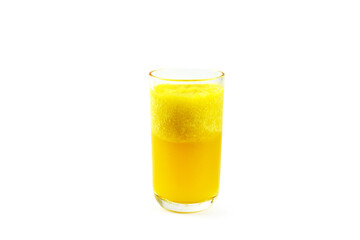 glass of orange juice isolated