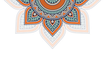 Colorful background with mandala template