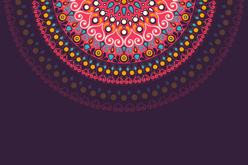 Colorful background with mandala template