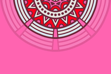 Colorful background with mandala template
