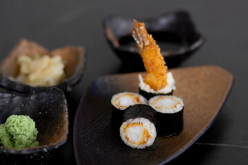 Delicious sushi from japanese cuisine