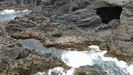 Looking at the sea from the cliffs