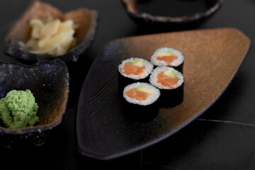 Delicious sushi from japanese cuisine