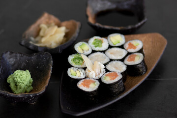 delicious sushi from japanese cuisine
