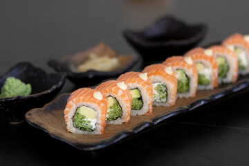 delicious sushi from japanese cuisine