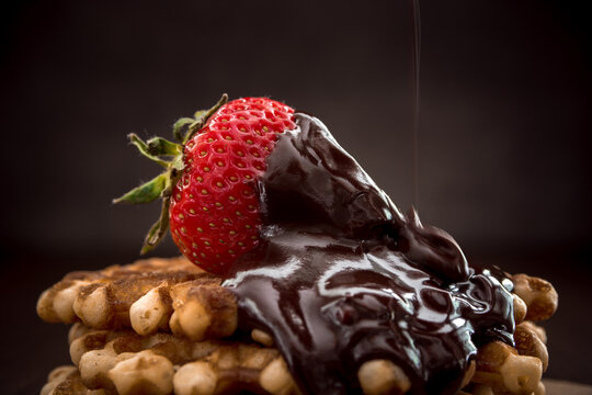 chocolate cake with strawberries