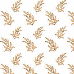Tropical branches . Vector pattern .