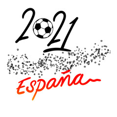 Spain football team 2021 for design cards, invitations, gift cards, flyers, tee shirts
