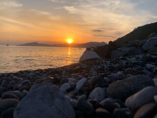 Fototapeta premium sunset over the sea