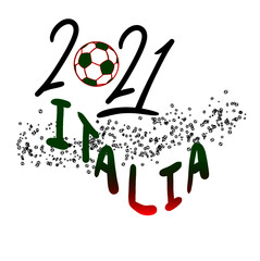 Italy football team 2021 for design cards, invitations, gift cards, flyers, tee shirts
