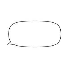 吹き出しイラスト、アイコン（線）