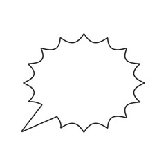 吹き出しイラスト、アイコン（線）