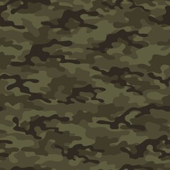 Fototapeta premium military green camouflage. vector seamless print. army camouflage for clothing or printing