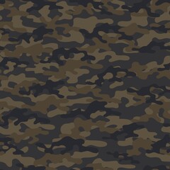 Fototapeta premium brown military camouflage. vector seamless print. army camouflage for clothing or printing