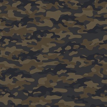 brown military camouflage. vector seamless print. army camouflage for clothing or printing