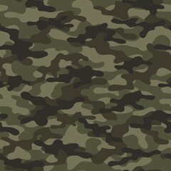 Fototapeta premium military green camouflage. vector seamless print. army camouflage for clothing or printing