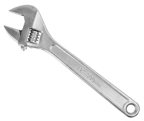 adjustable wrench isolated on white background
