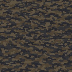 military camouflage brown. vector seamless print. army camouflage for clothing or printing