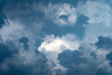 Naklejka na ściany i meble Dramatic cloudy sky as abstract background.