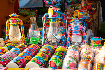 Obraz premium Clay goods and lanterns, , Traditional Handcraft of Pakistan, Lok Virsa, Islamabad