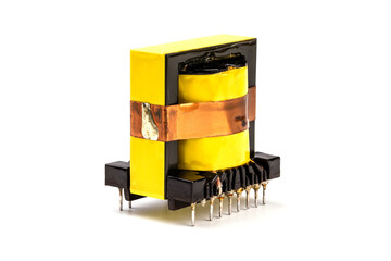 Transformer electric isolated on white background..