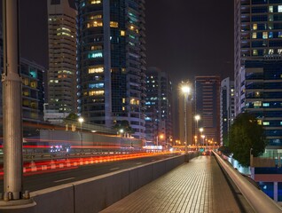 Fototapeta na wymiar architectural landscape of the night city