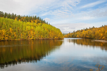 Golden autumn, Tuloma river (Kola Peninsula, Murmansk region)