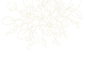 シンプルなお花のイラスト