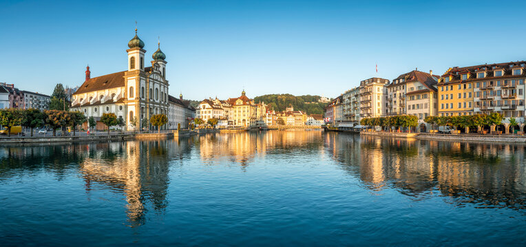 Jesuitenkirche (Jesuit church) in the old town of Lucerne, Switzerland