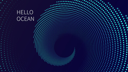 Vector spiral minimalist digital poster background