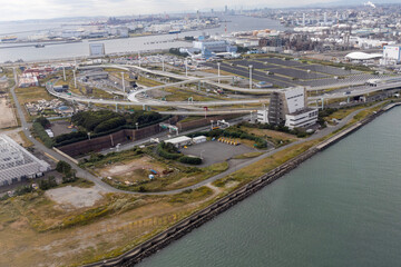 東京湾の工業地帯の空撮 Aerial view of the industrial area of ​​Tokyo Bay#5