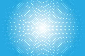 Blue round and circle background with dot spot pattern. Vector