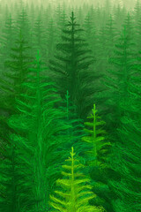 green forest background