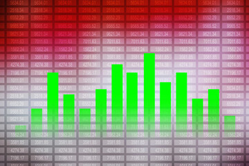 2d rendering Stock market online business concept. business Graph 