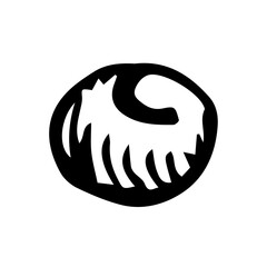 Blueberry, vector illustration, hand drawn sketch