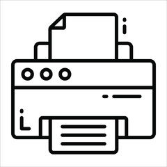Printer line vector Icon. that can be easily modified or edit