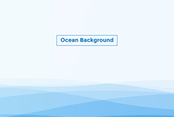 Blue Sea Ocean Water Wave Background. Vector Illustration