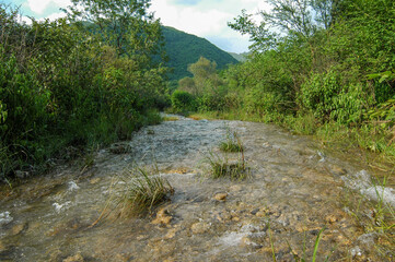stream in the mountains of Islamabad, Kalagar Village, Margalla mountains