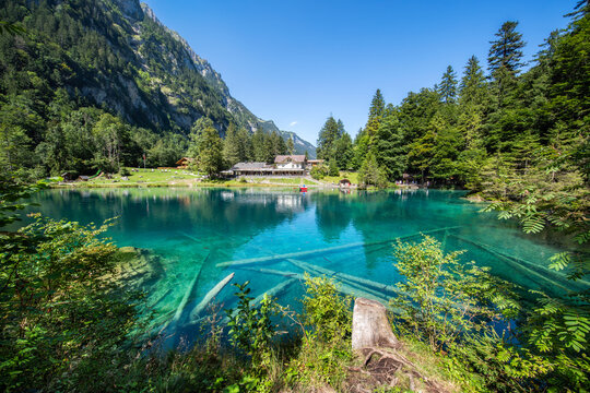 Blausee lake near Kandergrund, Switzerland	