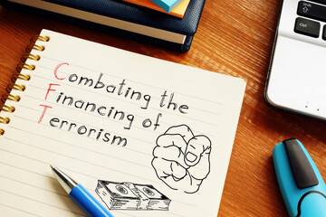 Combating the Financing of Terrorism CFT is shown on the photo using the text