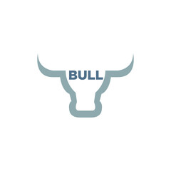 Bull logo design with geometry