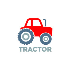 tractor logo design with geometry