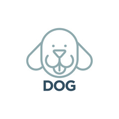 dog logo design with geometry